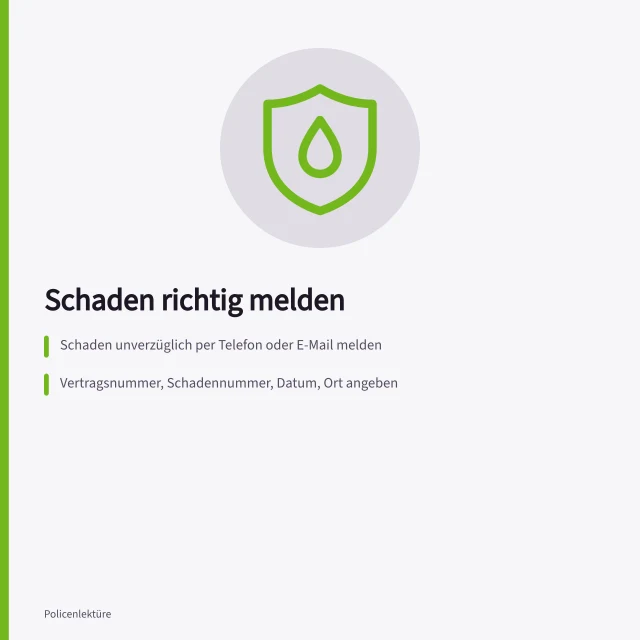 Checkliste zur Schadenmeldung mit Pflichtangaben, Fristen und Belegen. Checkliste für die Schadenmeldung an den Versicherer